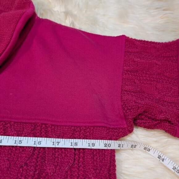 Vintage Lady Foot Locker Pink Knit Sweater Size M - Picture 6 of 10
